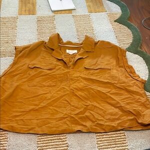 Anthropologie Mustard Blouse